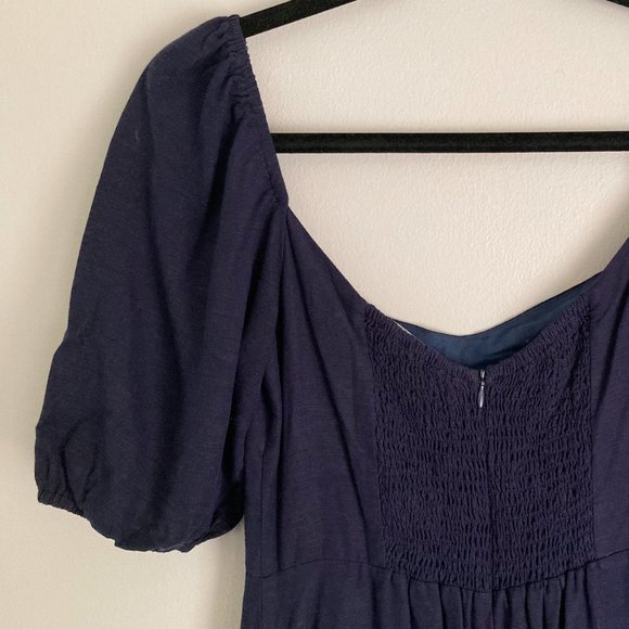 O.P.T. Violetta Midi Dress Navy Sz. S - Picture 7 of 10